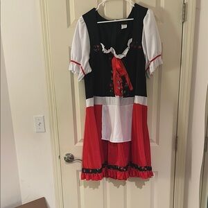 Torrid Little Red Riding Hood Costume Dress with cape and petticoat